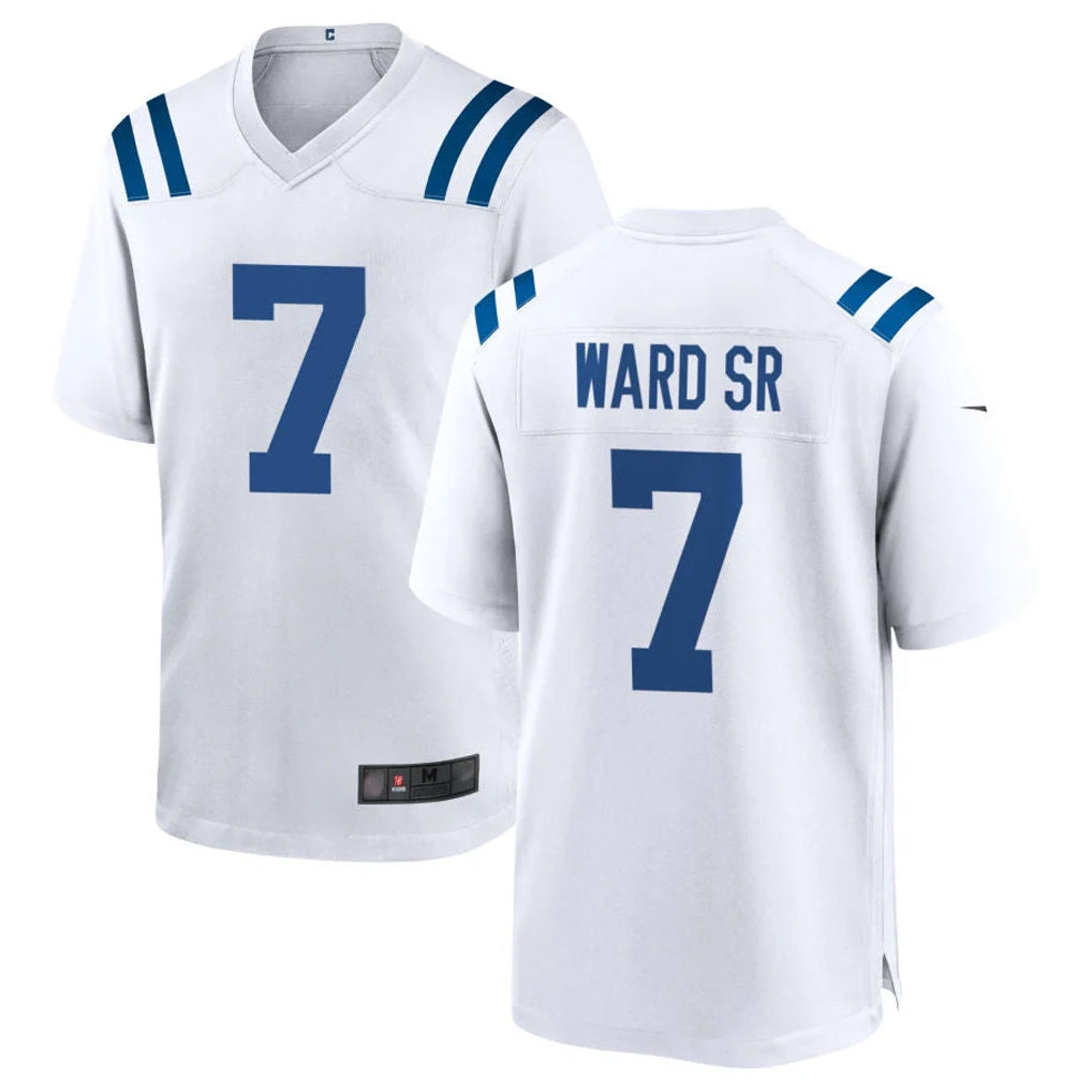 IN.Colts #7 Charvarius Ward Sr. Player White Home Game Odoa Stitched Jerseys