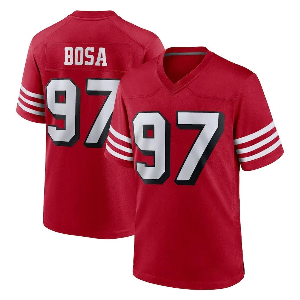 SF.49ers #97 Nick Bosa Player Red Limited Alternate Home Game Odoa Stitched Jerseys