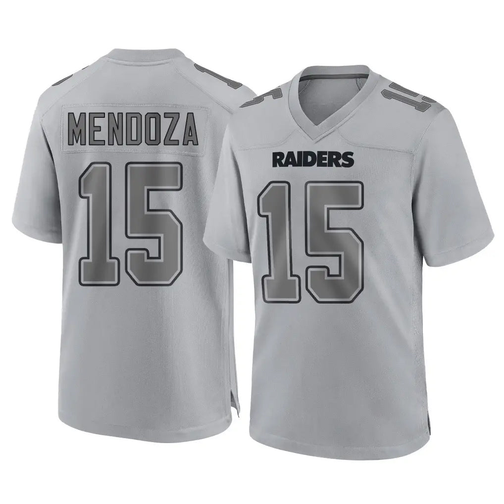 LV.Raiders #15 Fernando Mendoza Player Gray Atmosphere Fashion Limited Game Odoa Stitched Jerseys