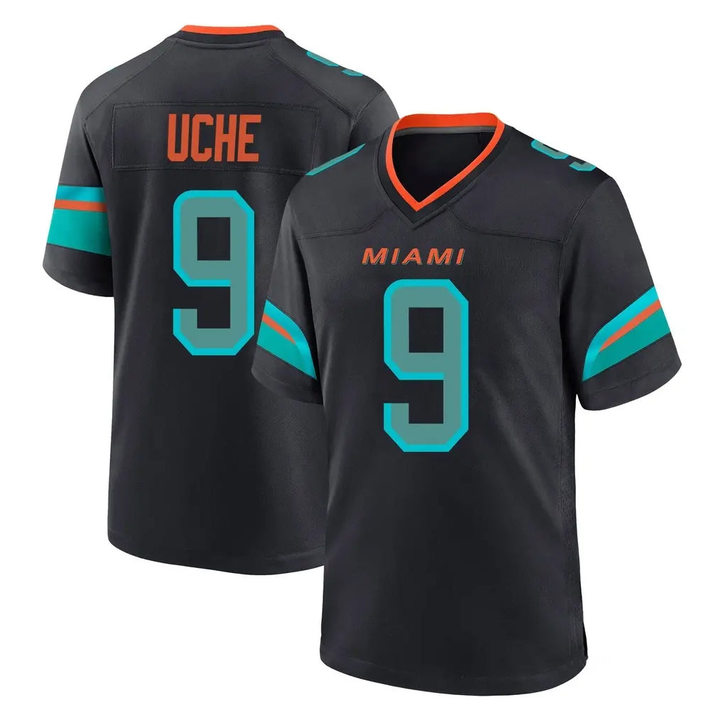 M.Dolphins #9 Joshua Uche Player Black Pitch Rivalries Collection Home Game Odoa Stitched Jerseys