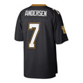 Odoa NO.Saints #7 Morten Andersen Mitchell & Ness Black Retired Player Legacy Replica Jersey