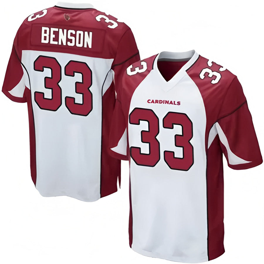 A.Cardinals #33 Trey Benson Player White Home Game Odoa Stitched Jerseys