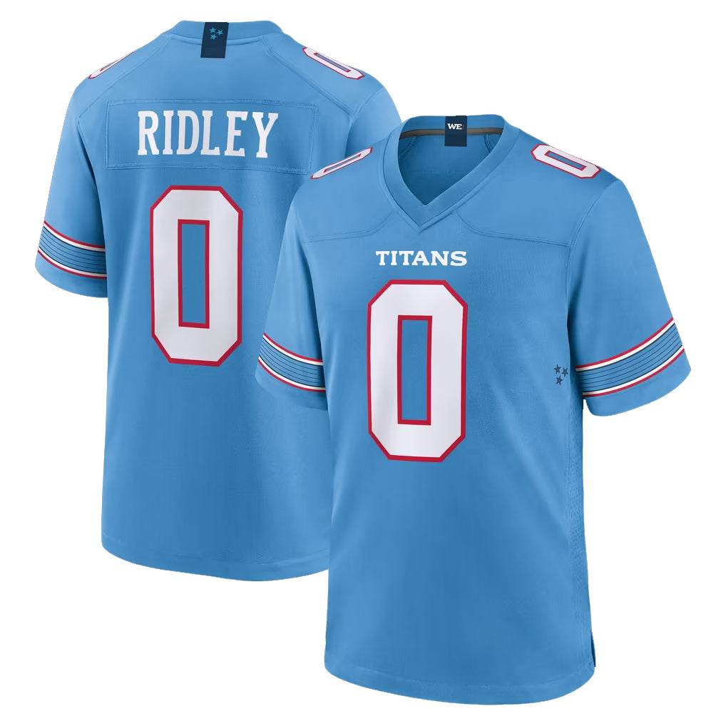 T.Titans #0 Calvin Ridley Player Light Blue 2026 Game Home Odoa Stitched Jerseys