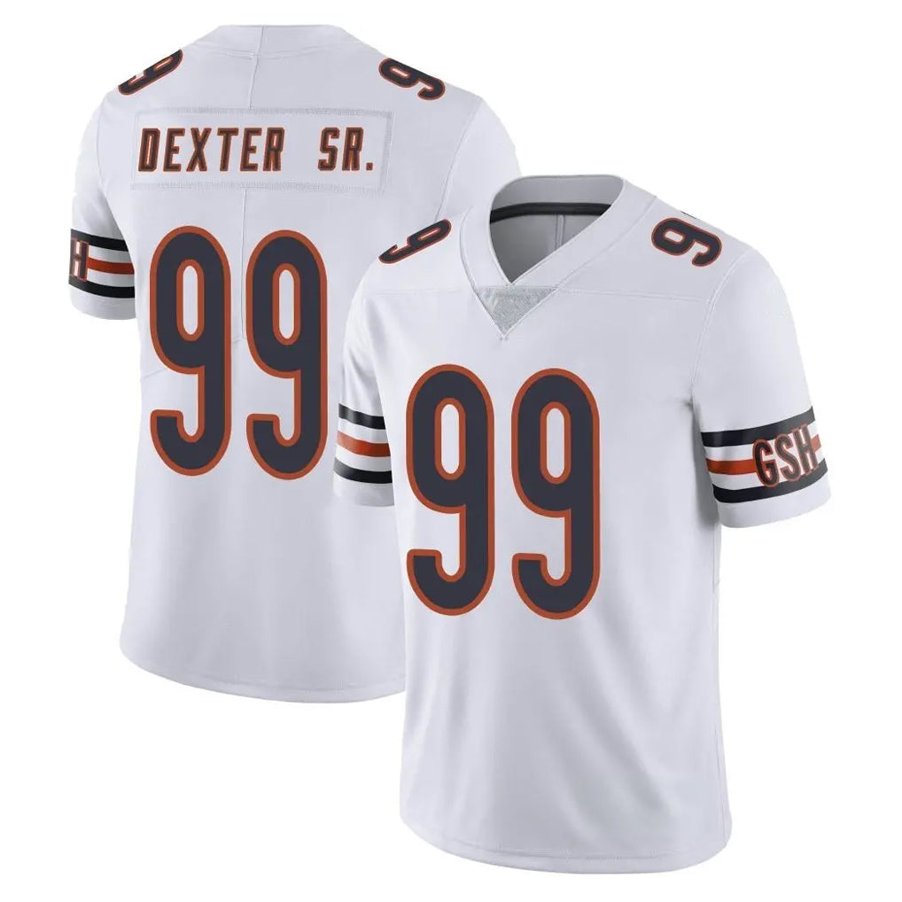 C.Bears #99 Gervon Dexter Sr. Player White Vapor Untouchable Limited Home Game Odoa Stitched Jerseys