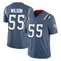 NE.Patriots #55 Jared Wilson Player Blue Limited Rivalries Collection Home Game Odoa Stitched Jerseys