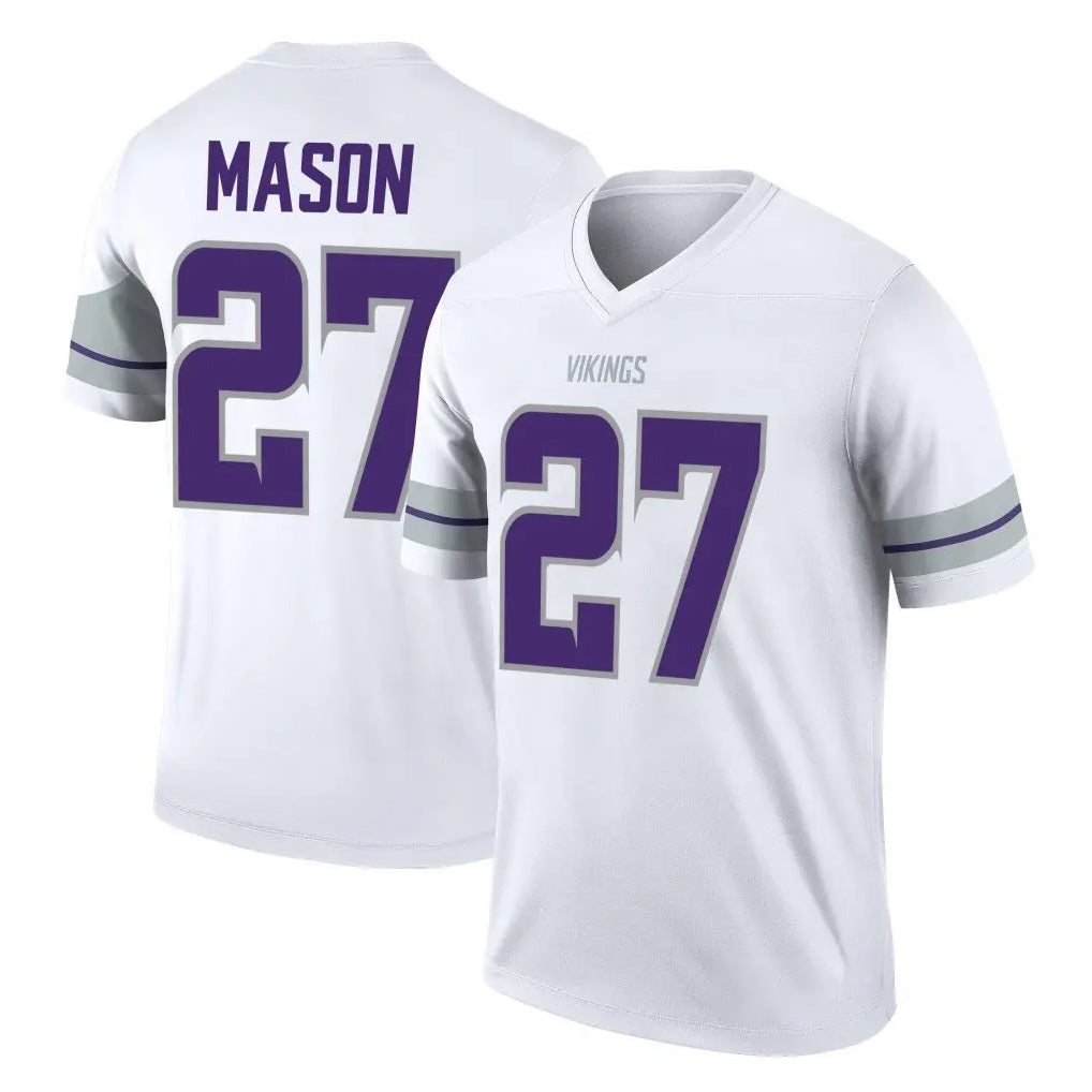 M.Vikings #27 Jordan Mason Player White Alternate Legend Home Game Odoa Stitched Jerseys