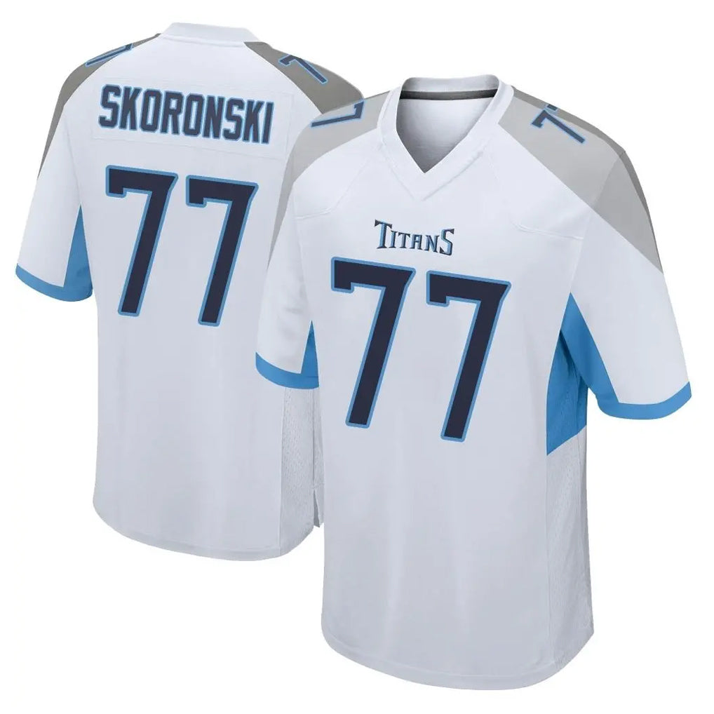 T.Titans #77 Peter Skoronski Player White Home Game Odoa Stitched Jerseys