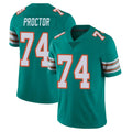 M.Dolphins #74 Kadyn Proctor Player Aqua Limited Alternate Vapor Untouchable Home Game Odoa Stitched Jerseys