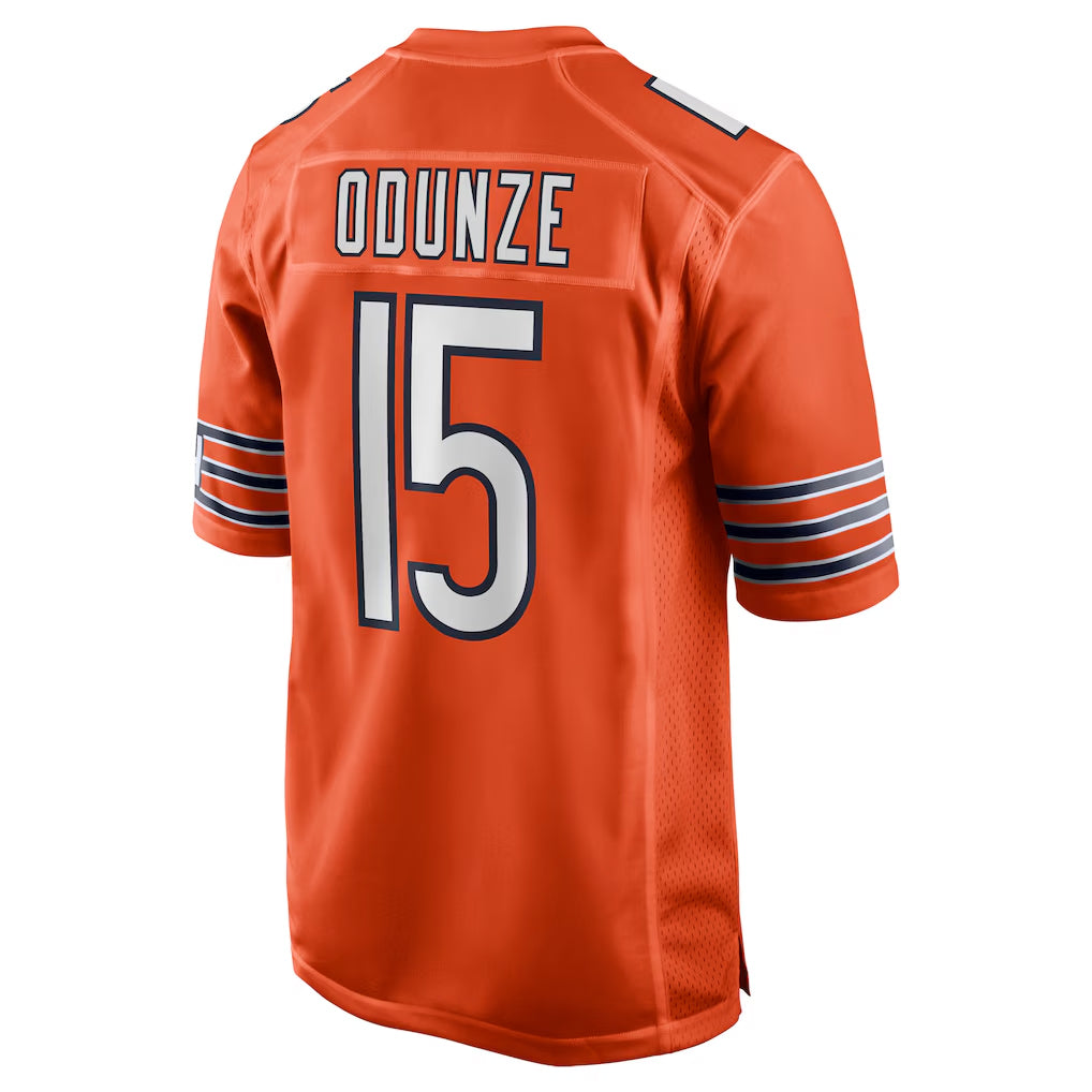 C.Bears #15 Rome Odunze Player Orange Home Game Odoa Stitched Jerseys