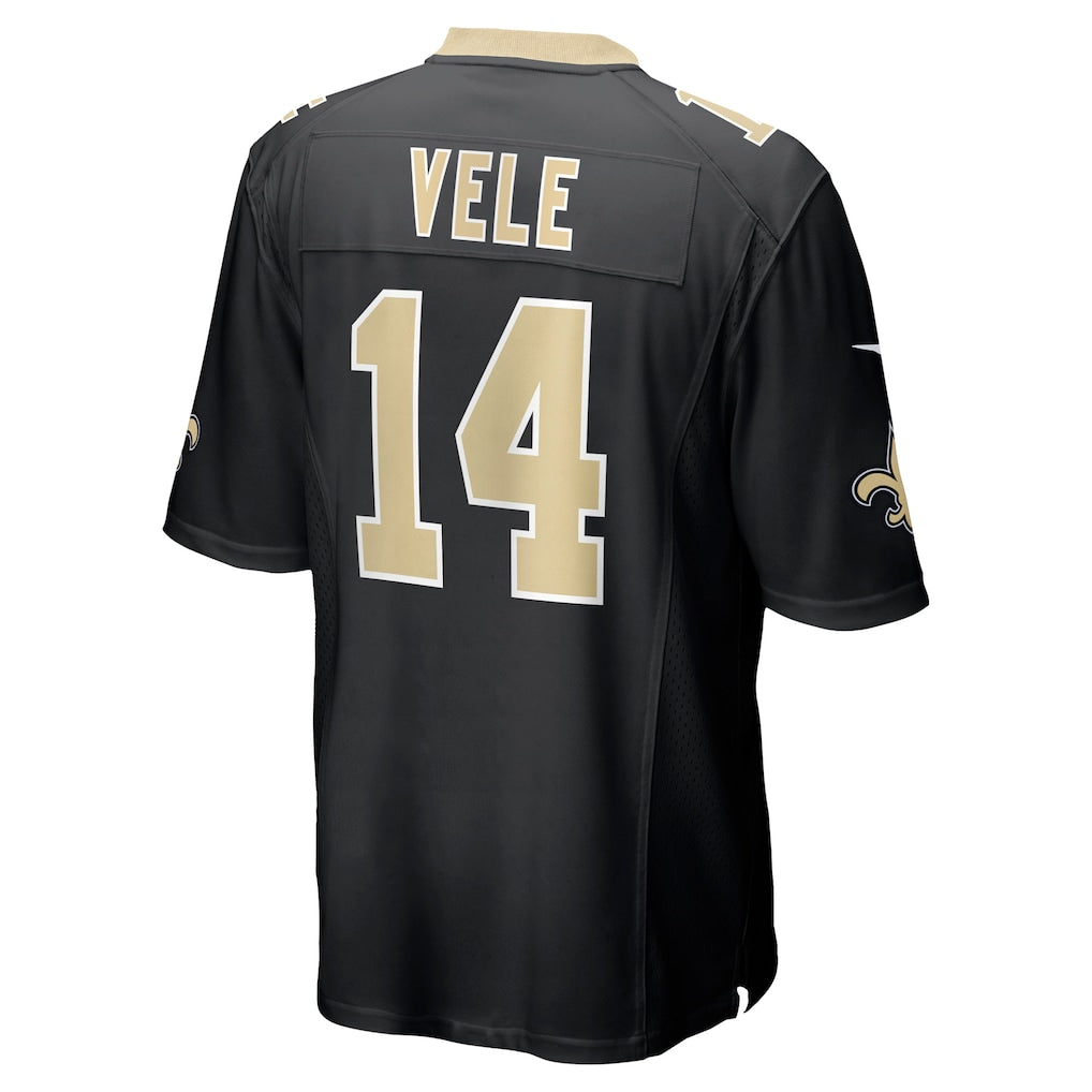 Odoa NO.Saints #14 Devaughn Vele Black Team Game Jersey