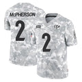 C.Bengals #2 Evan McPherson Player Arctic Camo Salute to Service Limited Odoa Stitched Jerseys