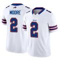 B.Bills #2 DJ Moore Player White Vapor F.U.S.E. Jersey Limited Home Game Odoa Stitched Jerseys