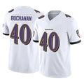 B.Ravens #40 Teddye Buchanan Player White Vapor F.U.S.E. Limited Home Game Odoa Stitched Jerseys
