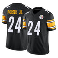 P.Steelers #24 Joey Porter Jr. Player Black Limited Vapor F.U.S.E. Home Game Odoa Stitched Jerseys