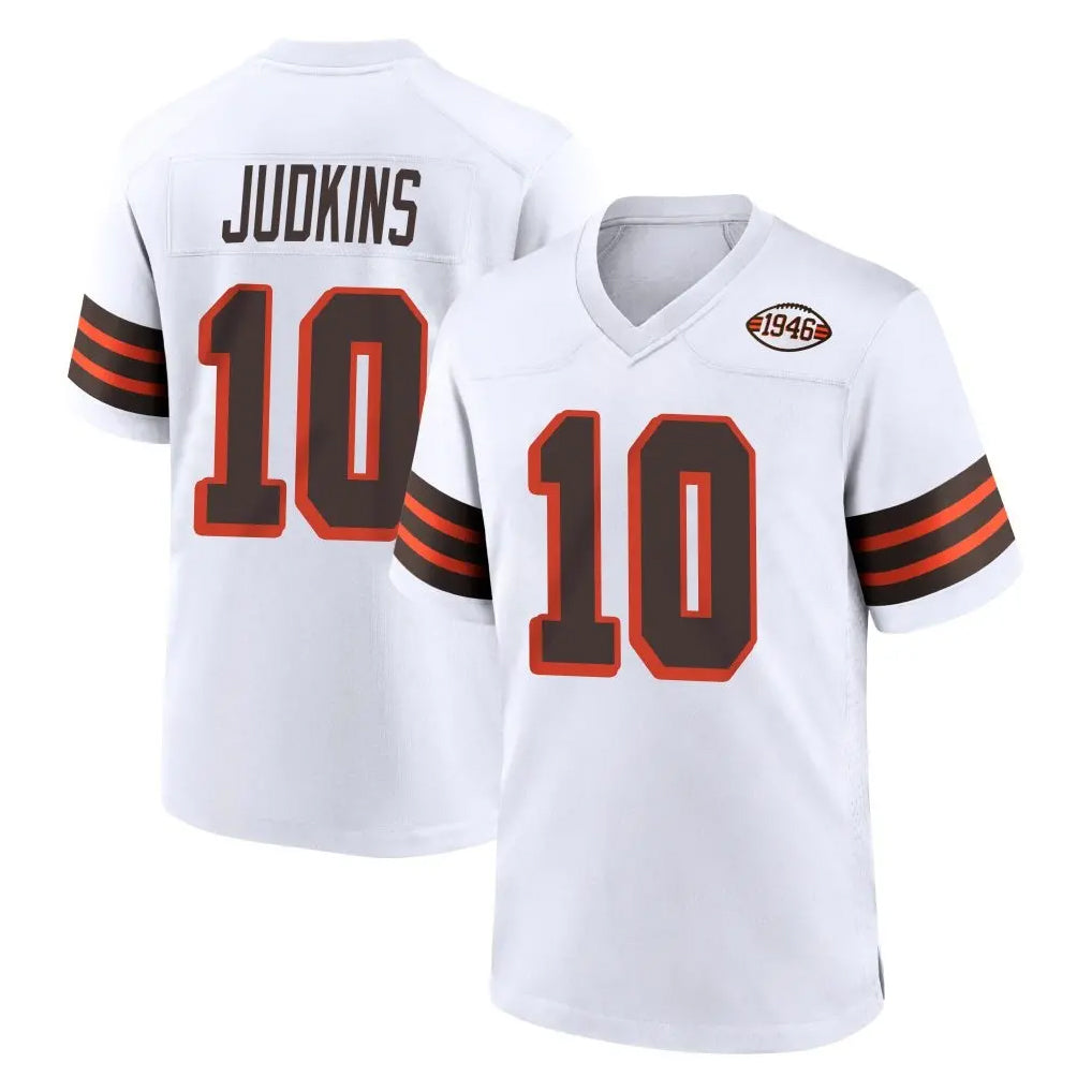 C.Browns #10 Quinshon Judkins Player White Alternate Home Game Odoa Stitched Jerseys