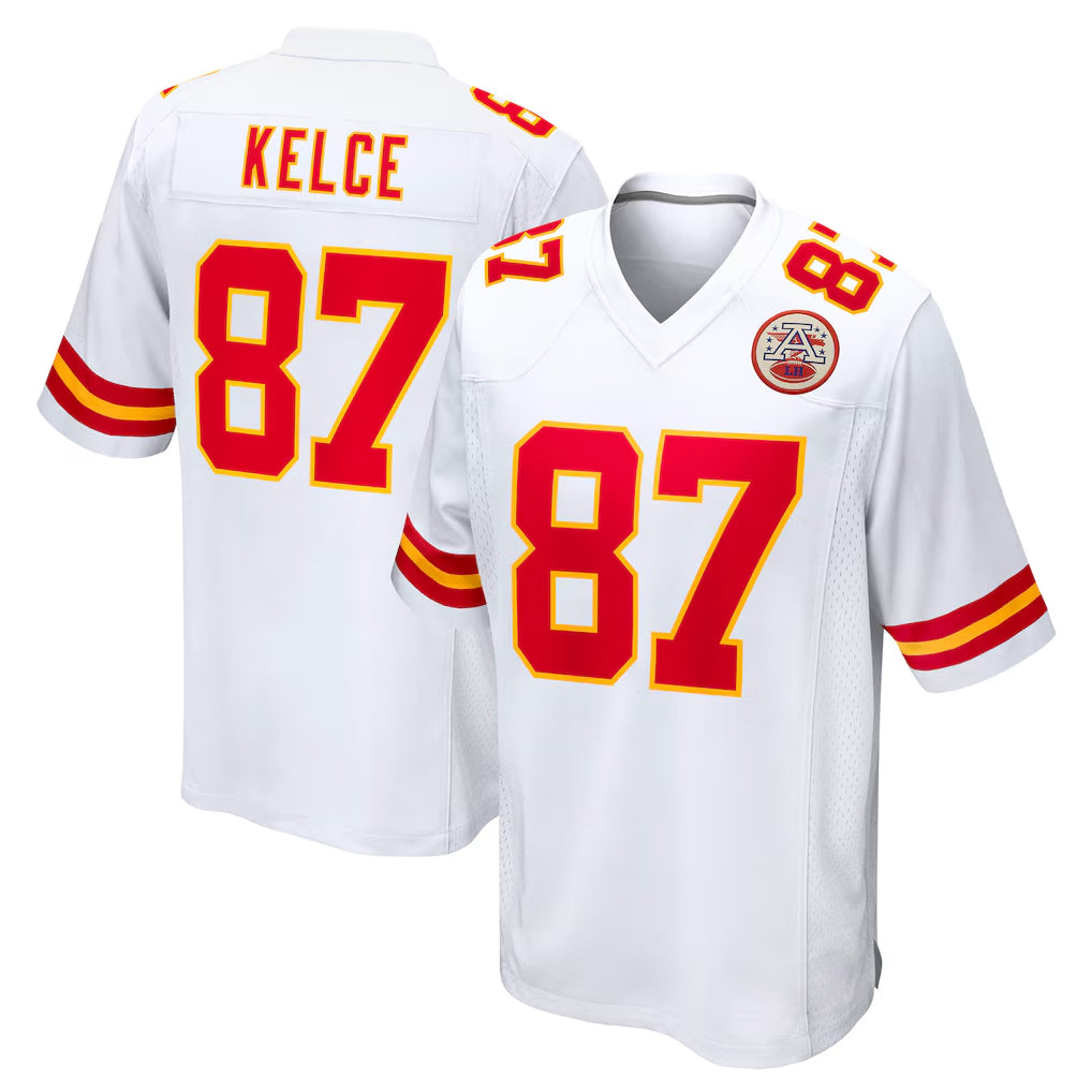 KC.Chiefs #87 Travis Kelce Player White Home Game Odoa Stitched Jerseys