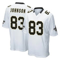 NO.Saints #83 Juwan Johnson Player White Home Game Odoa Stitched Jerseys