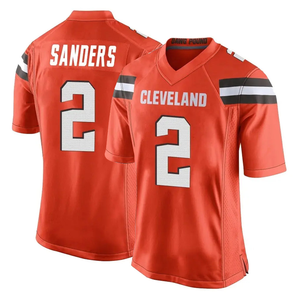 C.Browns #2 Shedeur Sanders Player Orange Home Game Odoa Stitched Jerseys