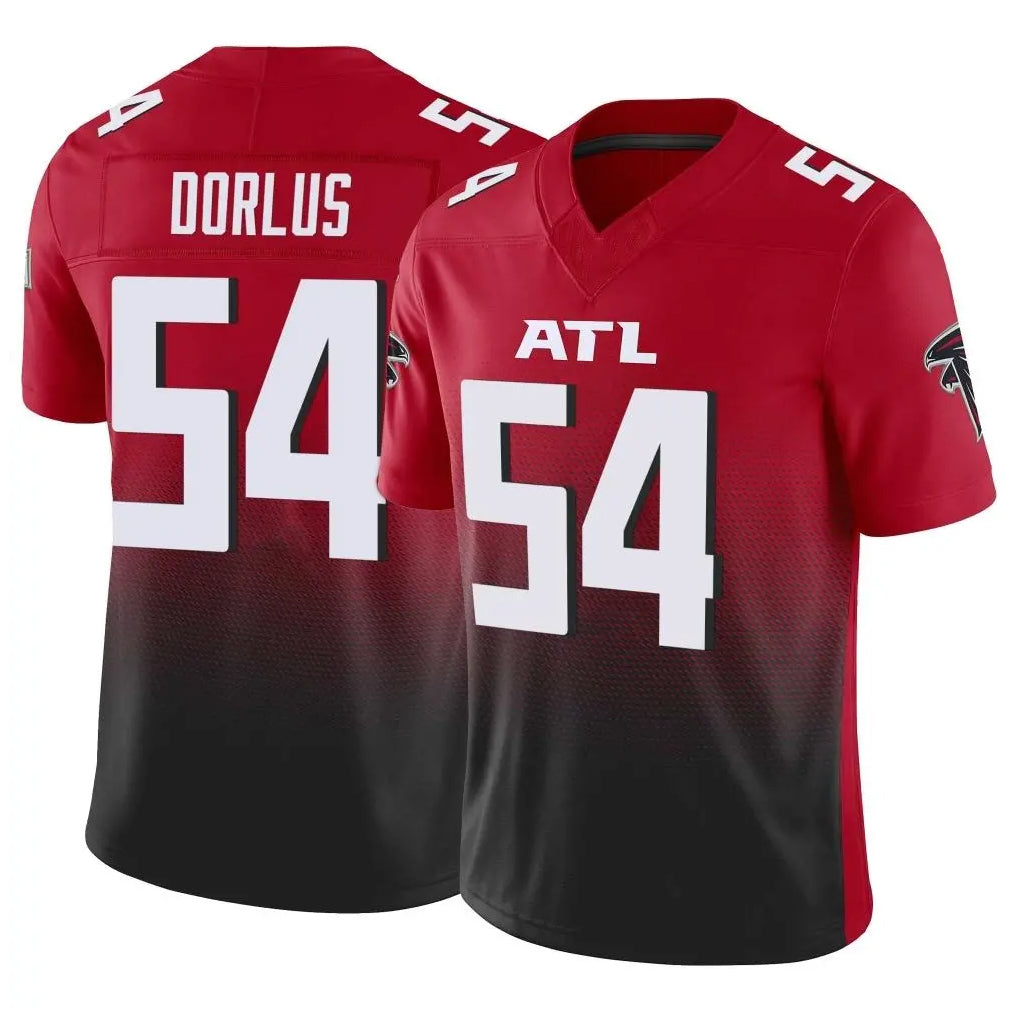 A.Falcons #54 Brandon Dorlus Player Red Vapor F.U.S.E. Limited Home Game Odoa Stitched Jerseys