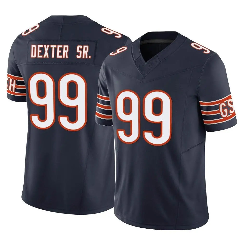 C.Bears #99 Gervon Dexter Sr. Player Navy Vapor F.U.S.E. Limited Home Game Odoa Stitched Jerseys