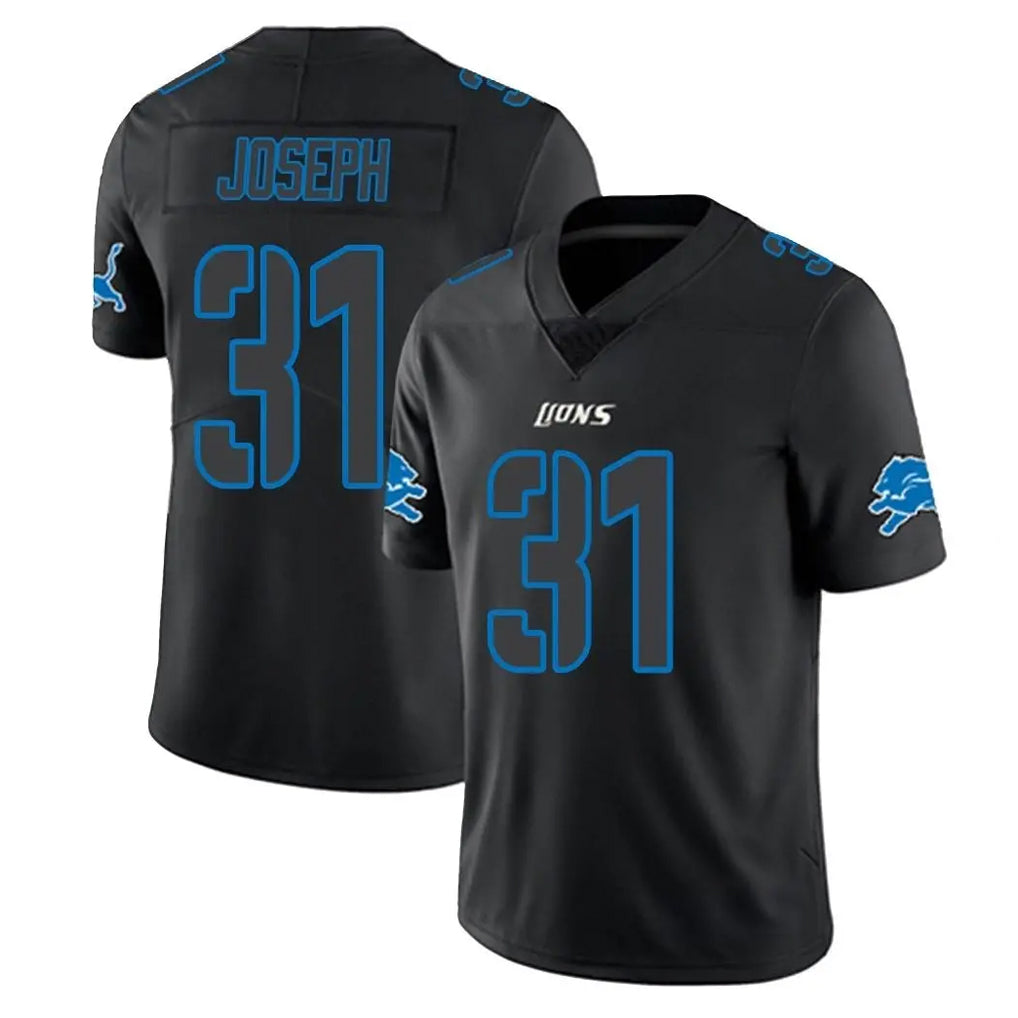 D.Lions #31 Kerby Joseph Player Black Impact Limited Home Game Odoa Stitched Jerseys