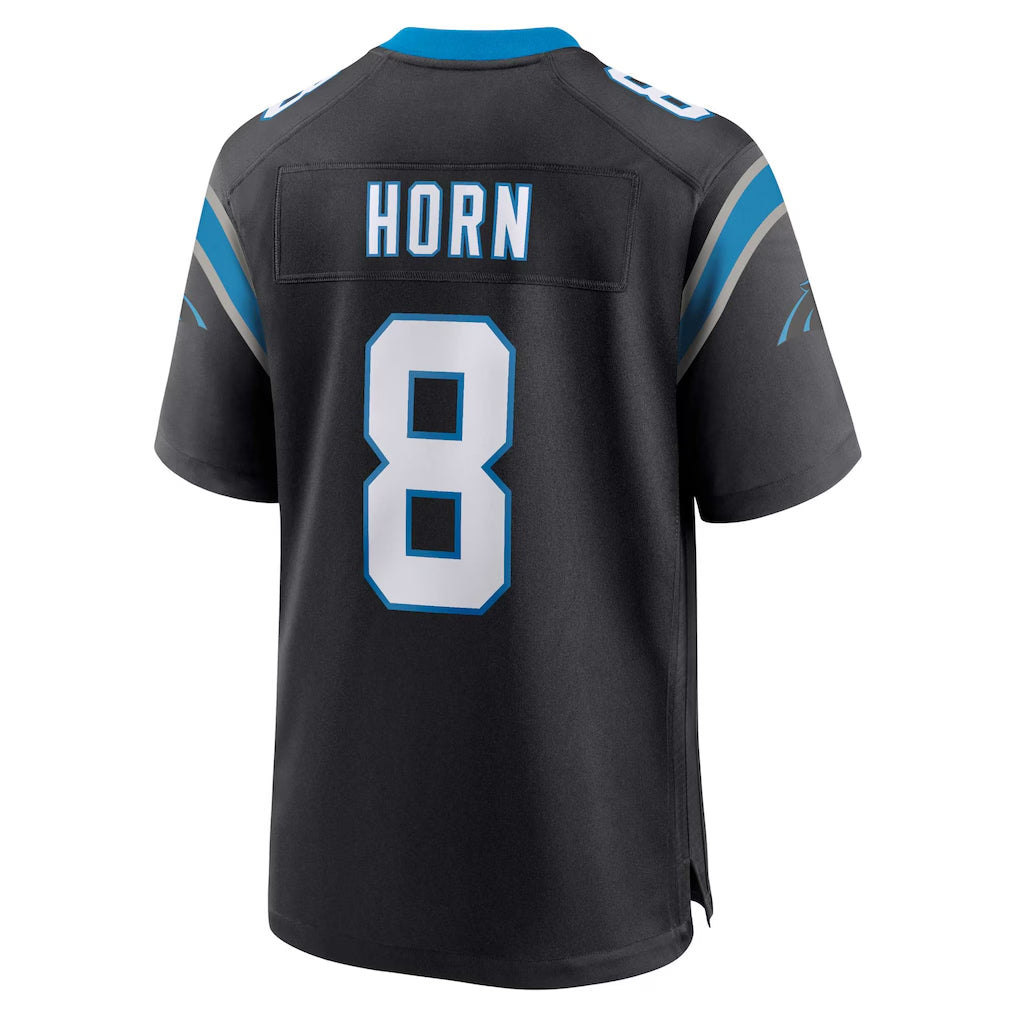 C.Panthers #8 Jaycee Horn Player Black Home Game Odoa Stitched Jerseys
