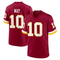 W.Commanders #10 Tress Way Player Burgundy Game Home Odoa Stitched Jerseys