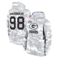 GB.Packers #98 Javon Hargrave Player Arctic Camo Salute to Service Hoodies Limited Game Odoa Stitched Jerseys