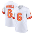 TB.Buccaneers #6 Baker Mayfield Player White '76 Home Game Odoa Stitched Jerseys