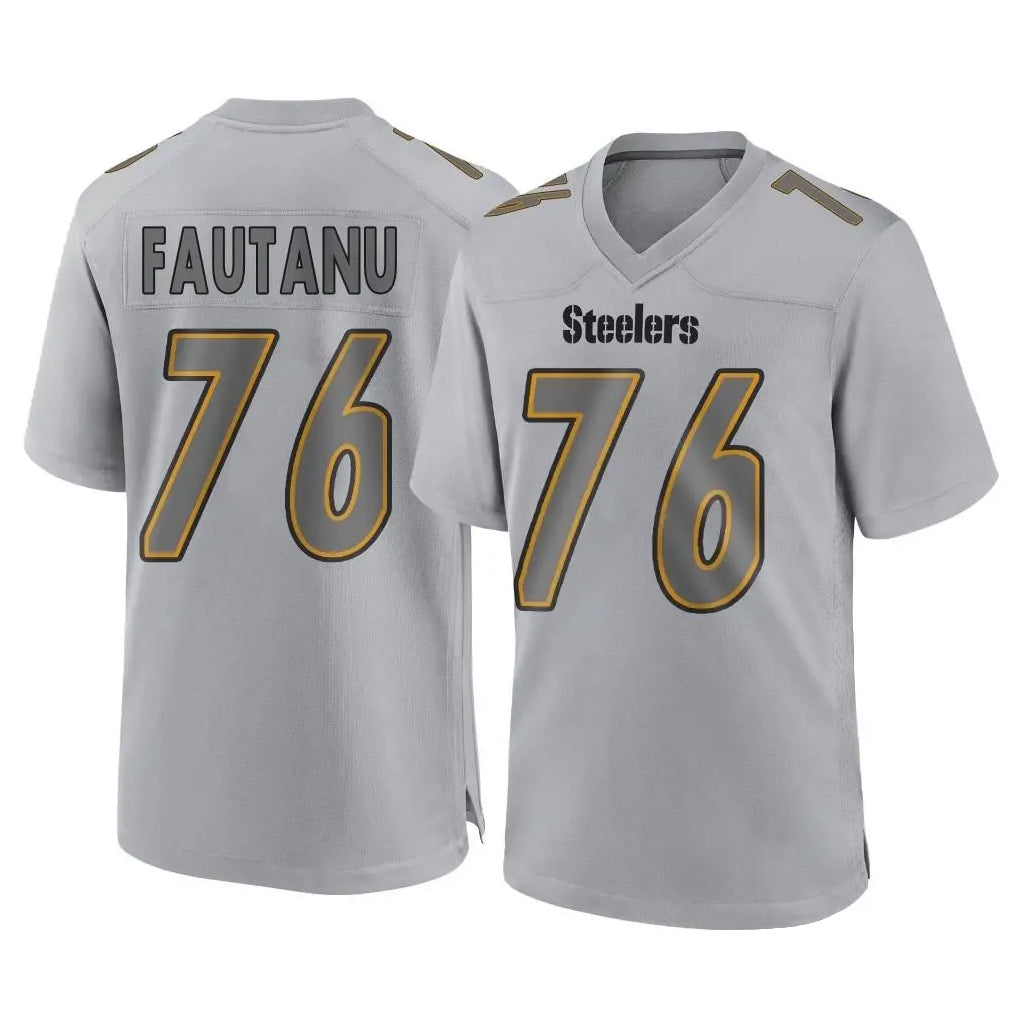 P.Steelers #76 Troy Fautanu Player Gray Atmosphere Fashion Home Game Odoa Stitched Jerseys