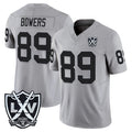 LV.Raiders #89 Brock Bowers Player Gray 2026 Vapor Limited Home Game Odoa Stitched Jerseys