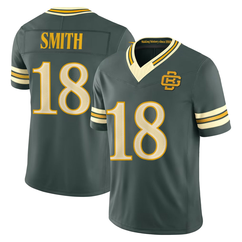 GB.Packers #18 Jonnu Smith Player Green Limited 2026 Rivalries Collection Home Game Odoa Stitched Jerseys