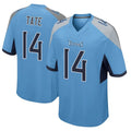 T.Titans #14 Carnell Tate Player Light Blue Home Game Odoa Stitched Jerseys