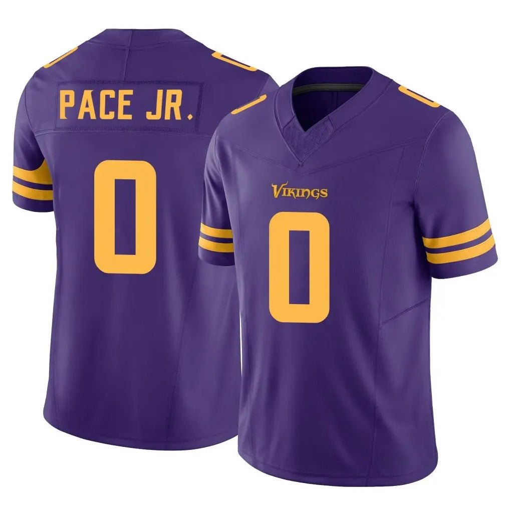 M.Vikings #0 Ivan Pace Jr. Player Purple Limited Alternate Vapor F.U.S.E. Home Game Odoa Stitched Jerseys