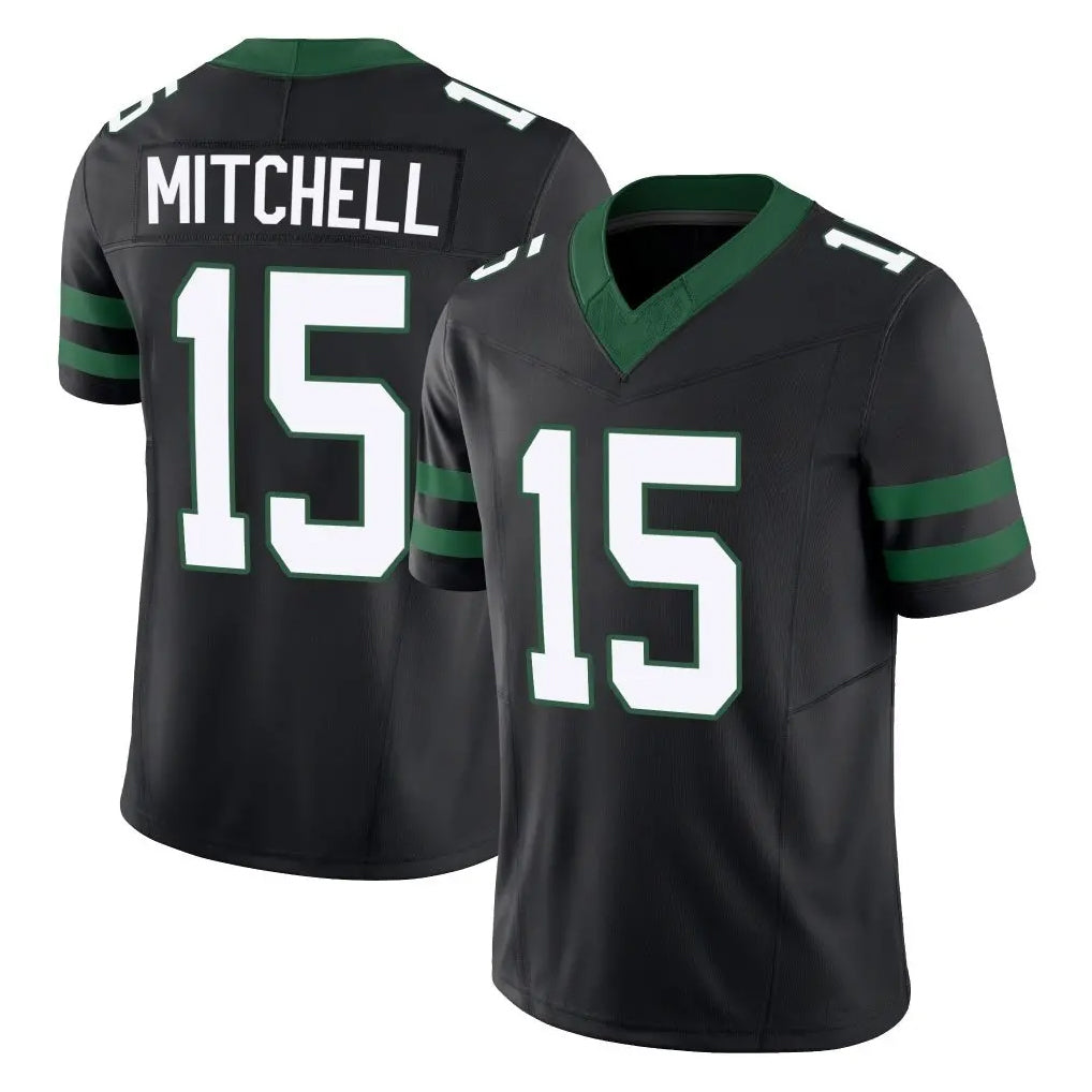 NY.Jets #15 Adonai Mitchell Player Black Limited Legacy Vapor F.U.S.E. Home Game Odoa Stitched Jerseys