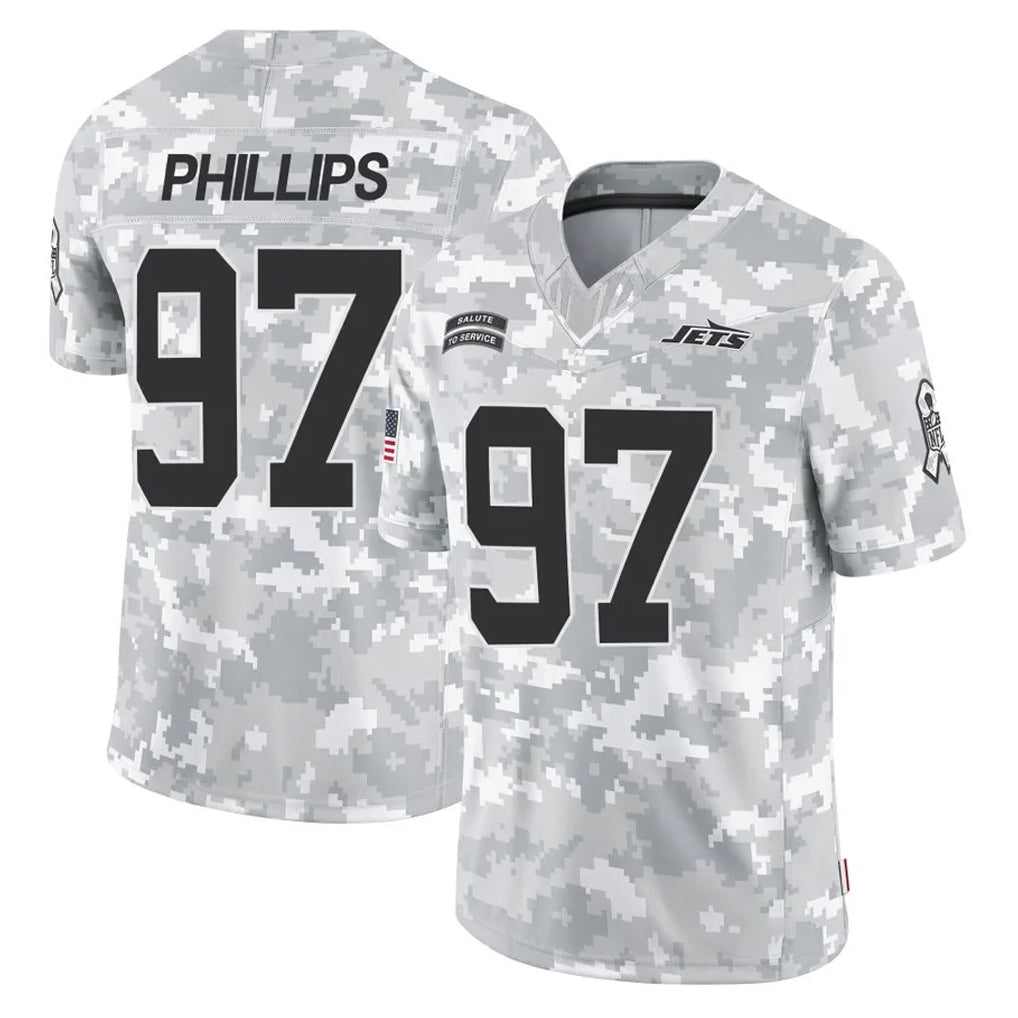 NY.Jets #97 Harrison Phillips Player Arctic Camo Salute to Service Limited Game Odoa Stitched Jerseys