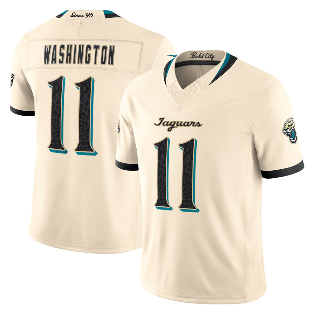 J.Jaguars #11 Parker Washington Player Natural Limited 2026 Rivalries Collection Game Odoa Stitched Jerseys
