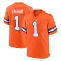 D.Broncos #1 Evan Engram Player Orange Alternate Collection Throwback Game Odoa Stitched Jerseys