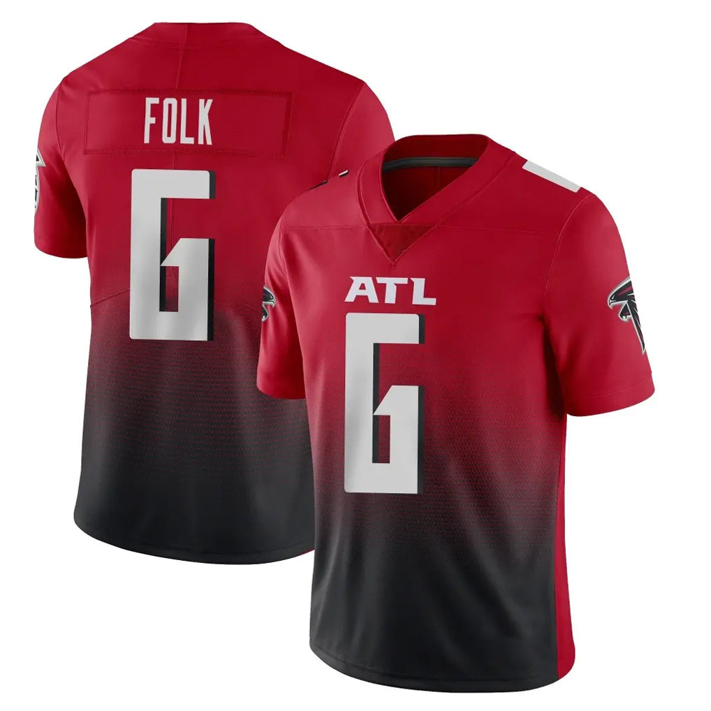A.Falcons #6 Nick Folk Player Red Vapor Untouchable Limited Home Game Odoa Stitched Jerseys