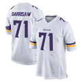 M.Vikings #71 Christian Darrisaw Player White Home Game Odoa Stitched Jerseys
