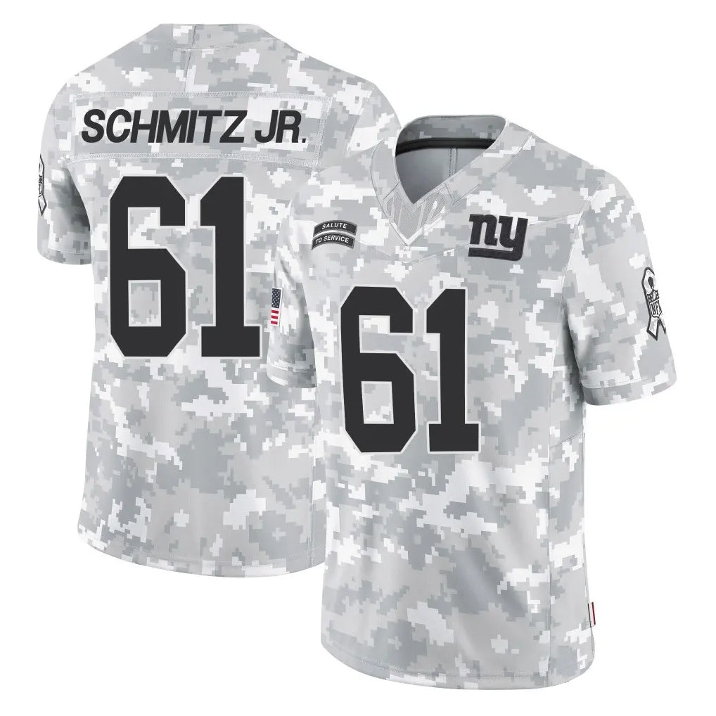 NY.Giants #61 John Michael Schmitz Jr. Player Arctic Camo Salute To Service Limited Game Odoa Stitched Jerseys