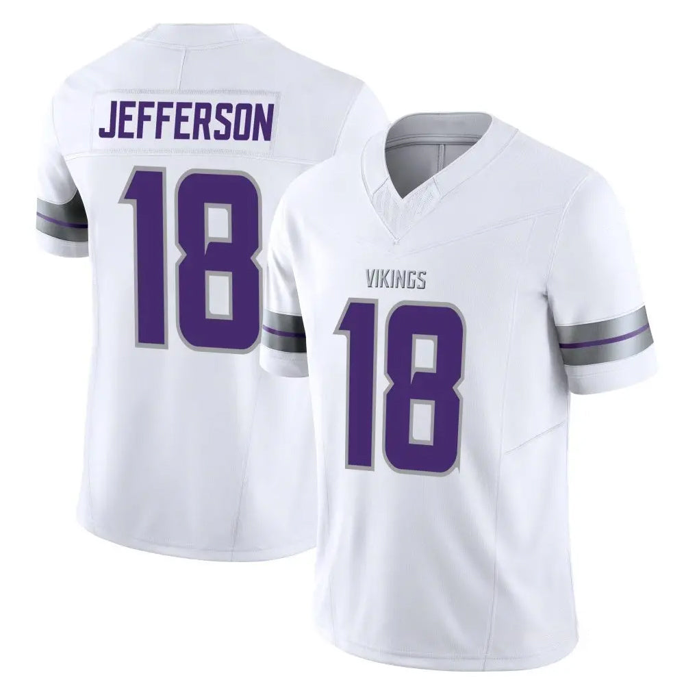 M.Vikings #18 Justin Jefferson Player White Limited Alternate Vapor F.U.S.E. Home Game Odoa Stitched Jerseys