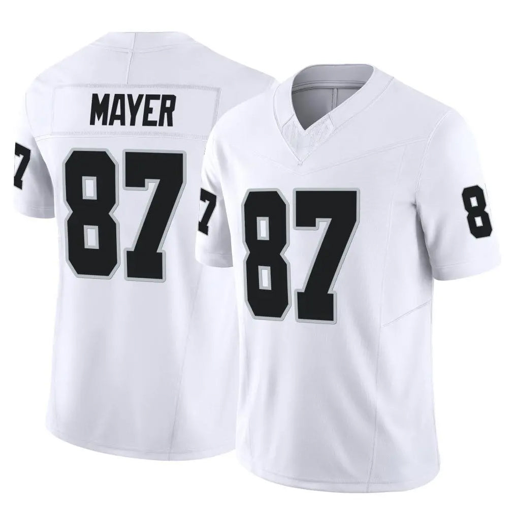LV.Raiders #87 Michael Mayer Player White Limited Vapor F.U.S.E. Home Game Odoa Stitched Jerseys