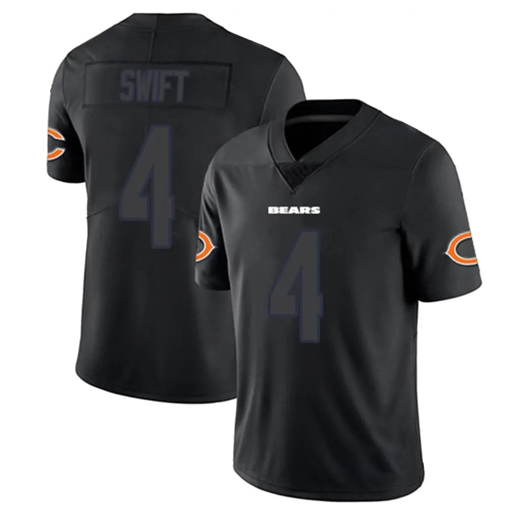 C.Bears #4 D'Andre Swift Player Black Impact Limited Game Odoa Stitched Jerseys