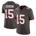TB.Buccaneers #15 Tez Johnson Player Pewter Limited Alternate Vapor Home Game Odoa Stitched Jerseys