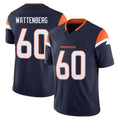 D.Broncos #60 Luke Wattenberg Player Navy Limited Vapor F.U.S.E. Home Game Odoa Stitched Jerseys