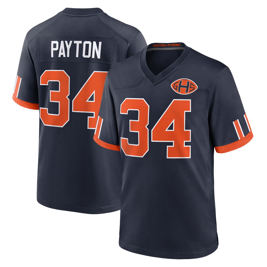 C.Bears #34 Walter Payton Player Navy 2026 Rivalries Collection Home Game Odoa Stitched Jerseys