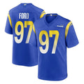LA.Rams #97 Poona Ford Player Royal Home Game Odoa Stitched Jerseys
