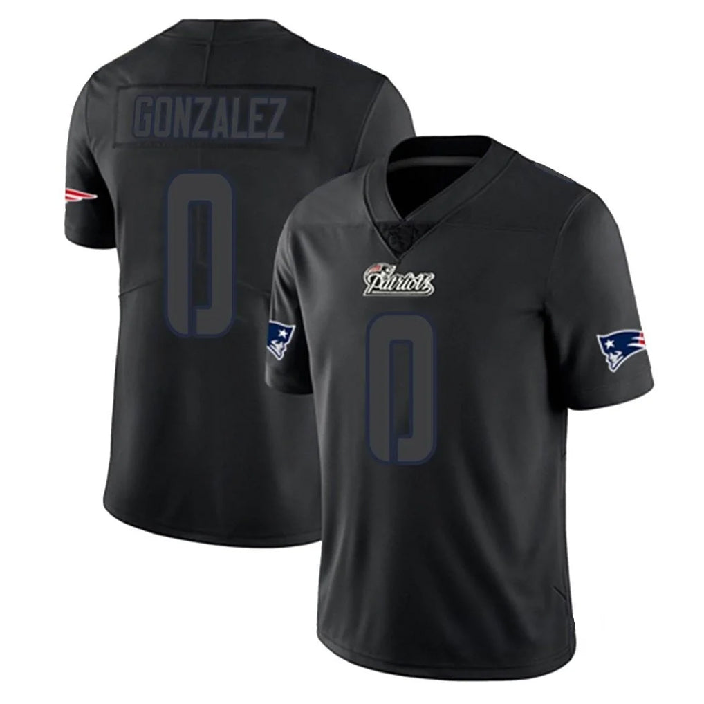 NE.Patriots #0 Christian Gonzalez Player Black Impact LImited Home Game Odoa Stitched Jerseys