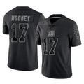 NY.Giants #17 Darnell Mooney Player Black Limited Reflective Home Game Odoa Stitched Jerseys